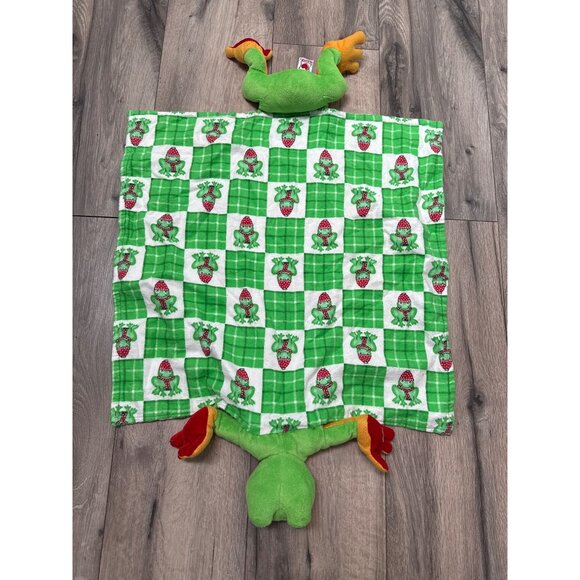 Handcrafted Frog-Themed Baby Blanket With Plush Toy - Picture 2 of 7